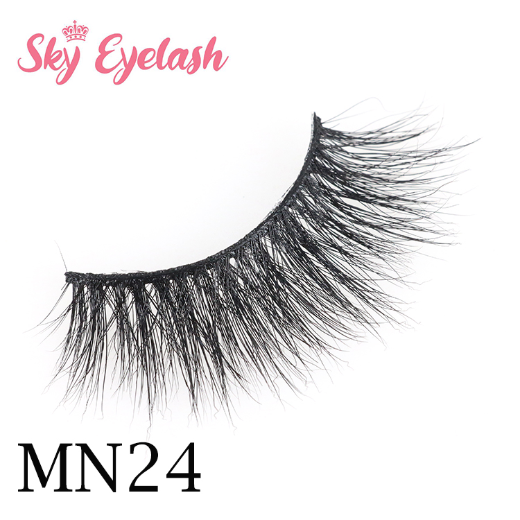 Top sell handmade natural 3d real mink eyelash cotton band factory with OEM service YO 